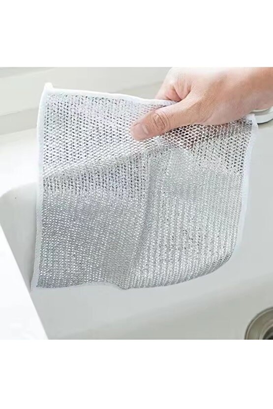 5 Adet Çok Fonksiyonlu Çizilmez Tel Bulaşık Bezi Bulaşık Tel Ovalama Bezi Çelik Tel Bulaşık Havlu