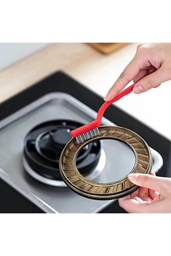 3 Adet Ocak Fırın Mangal Izgara Airfryer Temizliği Tel Pas Sökme Fırçası Yağ Temizleme Fırçası