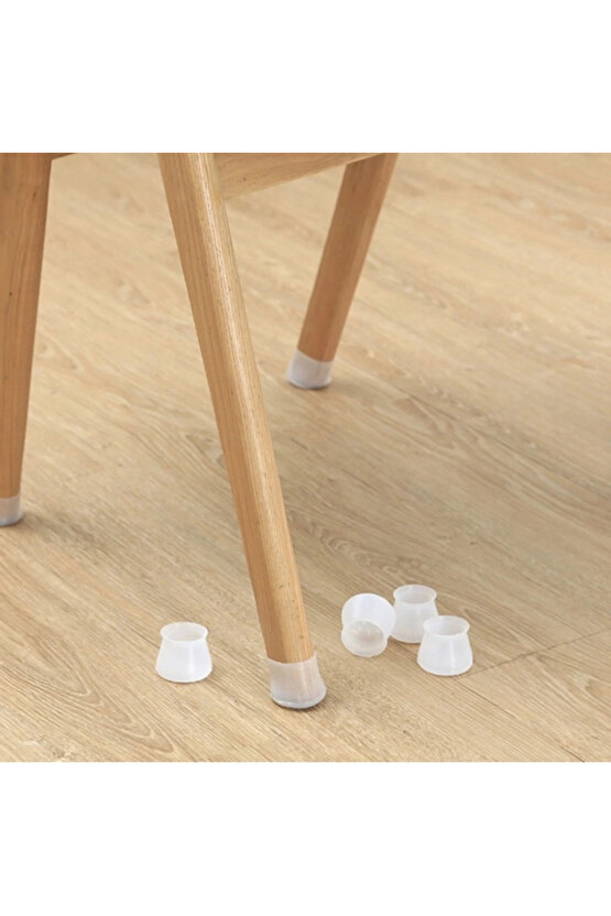 30 Adet Masa Sandalye Mobilya Ayağı Koruyucu Silikon Kılıf -gürültü Emici Parke Koruyucu Silikon