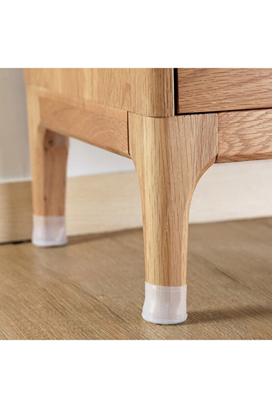 30 Adet Masa Sandalye Mobilya Ayağı Koruyucu Silikon Kılıf -gürültü Emici Parke Koruyucu Silikon