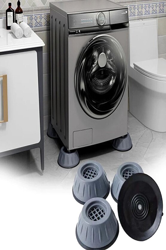 Çamaşır Makinesi Gürültü Ve Titreşim Önleyici Stoper Makine Sabitleyici 4lü Set