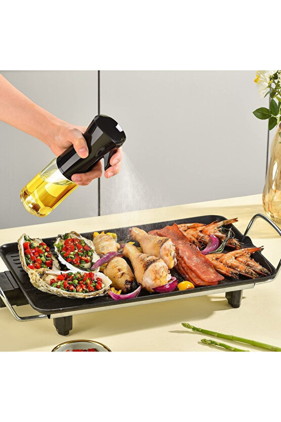 Cam Sprey Airfryer Yağdanlık | Zeytinyağı Sirke Yağ Püskürtücü | Fritöz Yağ Püskürtücü 300ML