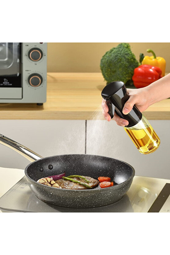 Cam Sprey Airfryer Yağdanlık | Zeytinyağı Sirke Yağ Püskürtücü | Fritöz Yağ Püskürtücü 300ML