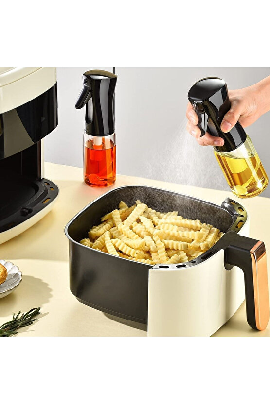 Cam Sprey Airfryer Yağdanlık | Zeytinyağı Sirke Yağ Püskürtücü | Fritöz Yağ Püskürtücü 300ML