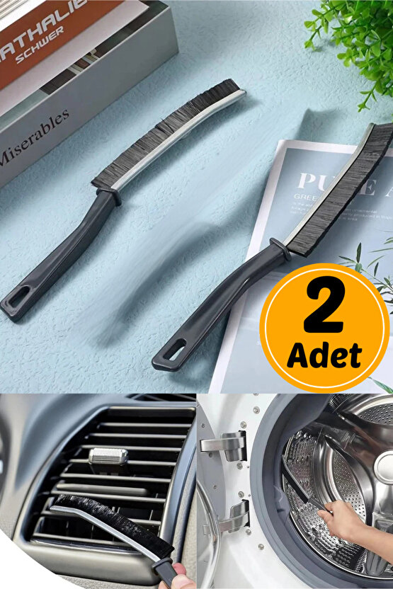 2 Adet Çok Amaçlı Ince Temizlik Fırçası Derz Araları, Banyo, Mutfak, Lavabo Detay Temizleme Fırçası
