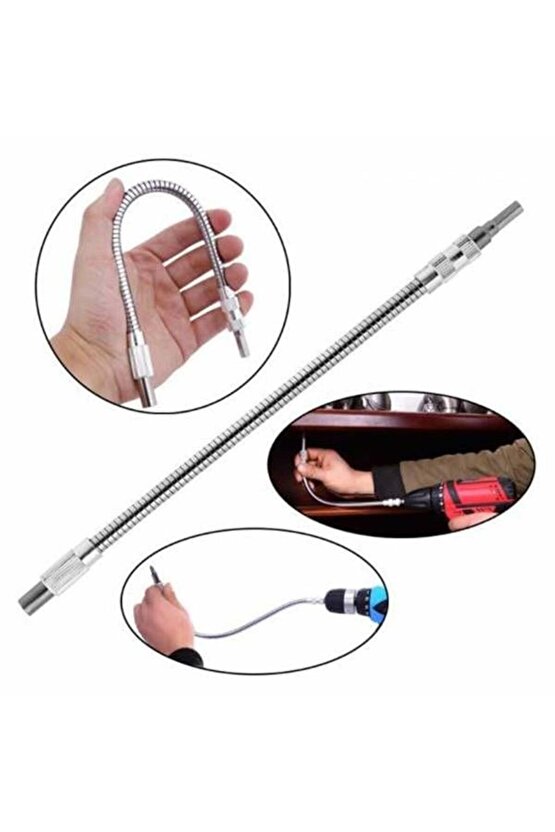 Fırsat Byr Pm-20507 Esnek Bükülebilir Matkap Uzatma Hortumu 14 Bits Ucu 400Mm Yeni