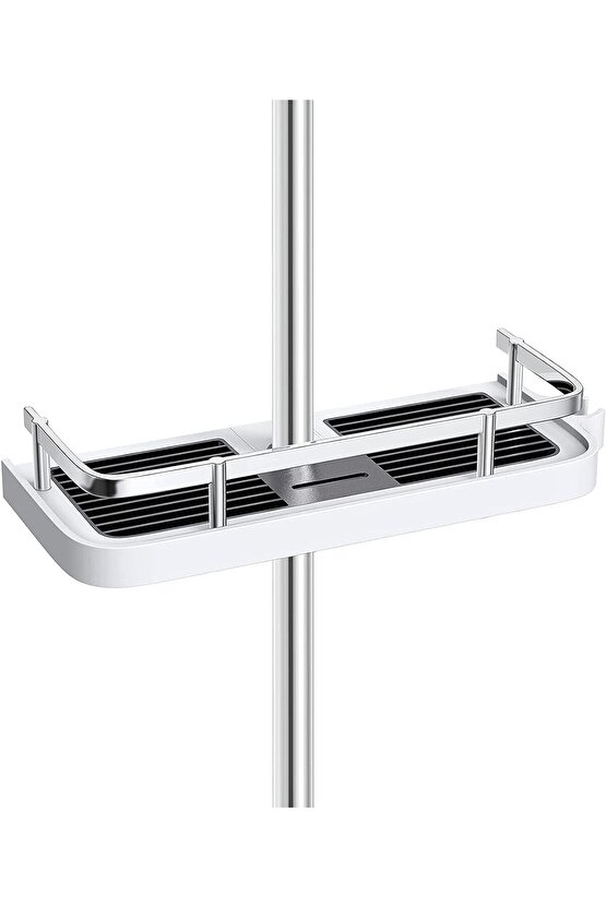 Robot Ve Sürgülü Duş Seti Sabunluk Şampuanlık Liflik Lüx Kromajlı Organizer