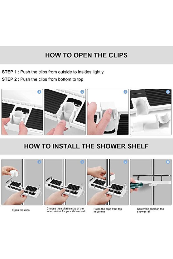 Robot Ve Sürgülü Duş Seti Sabunluk Şampuanlık Liflik Lüx Kromajlı Organizer