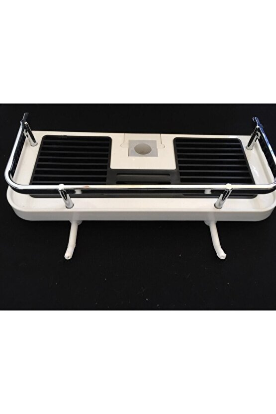 Robot Ve Sürgülü Duş Seti Sabunluk Şampuanlık Liflik Lüx Kromajlı Banyo Organizer