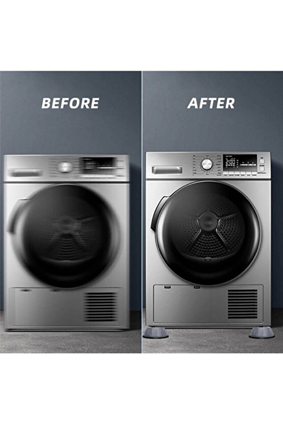 Beyaz Eşya Altlığı Ayağı 4 Adet Çamaşır Bulaşık Makinası Buzdolabı Yükseltici Titreşim Önleyici