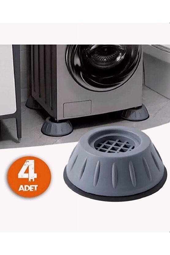 Gürültü Ve Titreşim Engelleyici Kaymaz Kauçuk Çamaşır Bulaşık Makinesi Ayak Pedi Stoper 4 Adet