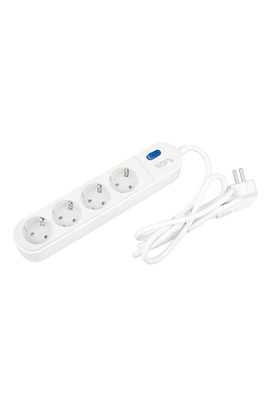 16 Amper 3500 Watt  4Lü Anahtarlı 1.5 Metre Akım Korumalı Grup Priz