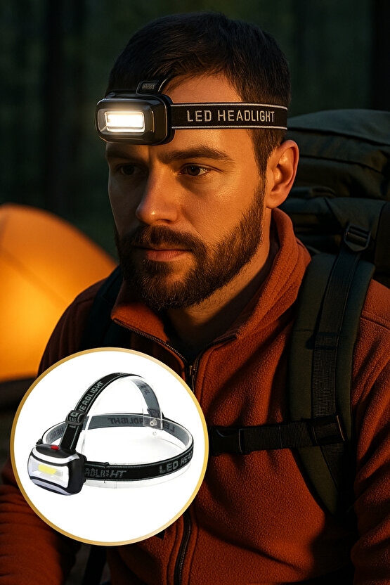 Kampçı Balıkçı Kafa Lambası Kask Tipi Fener