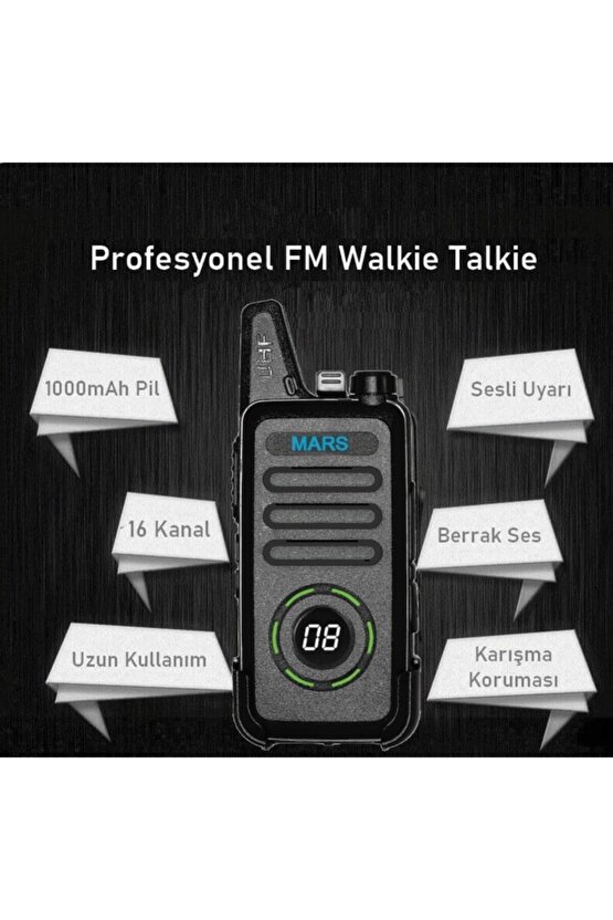 Ekip Kullanımına Özel Pmr El Telsizi Lisans Gerekmez 12li