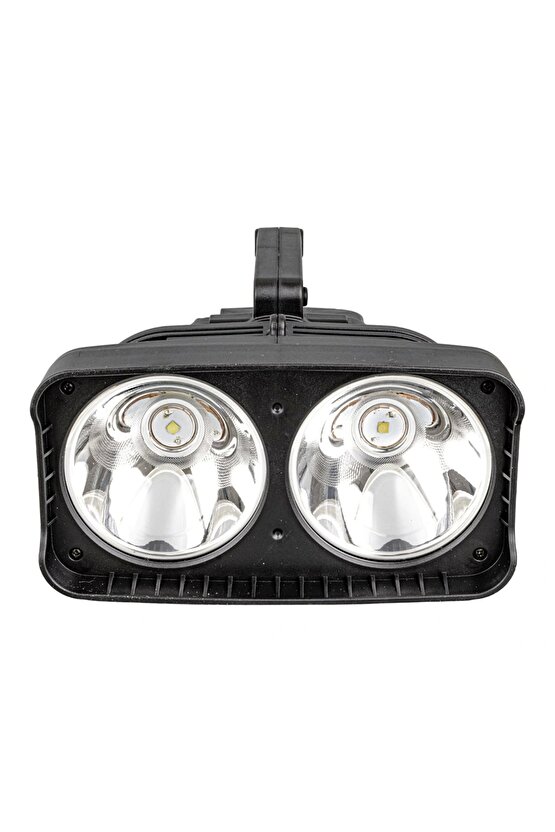 SÜPER PARLAK PİLLİ - ŞARJLI - 4 FARKLI MOD SEÇENEKLİ BATTAL BOY EL FENERİ W5123 (4887)