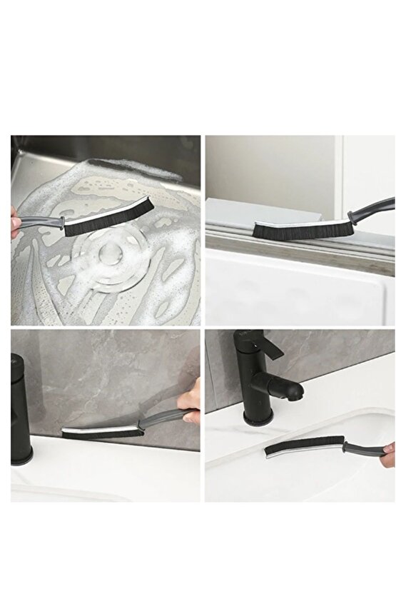 3 ADET Çok Amaçlı Multi İnce Temizlik Fırçası Derz Arası Banyo Mutfak Lavabo Detay Temizleme Fırçası