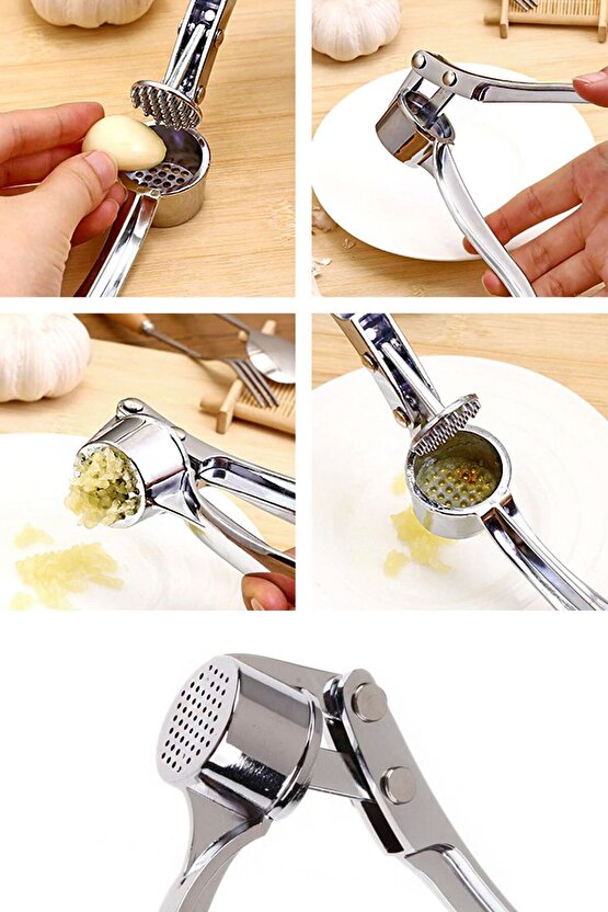 Yuvarlak Şekil Sarımsak Ezici Pres Hazneli Sarmısak Rendesi