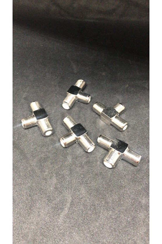 F Konnektör T Dişi - Dişi - Dişi 5 Adet
