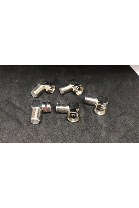 F Konnektör Dişi - Erkek Ara 90 Derece 5 Adet