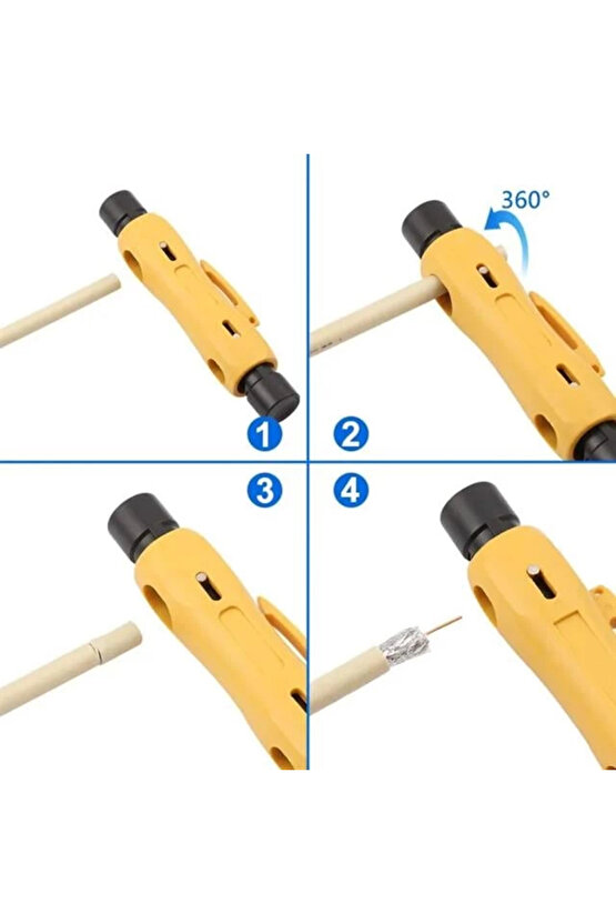 HT-323 RG6 - RG11 Koaksiyel Kablo Soyucu