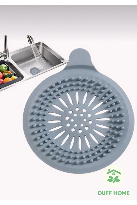 Silikon Mutfak Lavabo, Banyo , Küvet Drenaj Süzgeci Saç Kıl Tutucu Banyo Lavabo Süzgeci