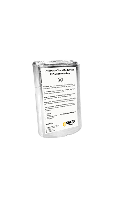 100 Adet Acil Durum Battaniyesi Deprem Termal Battaniye Nem ve Soğuktan Koruma Su Geçirmez 205x130cm