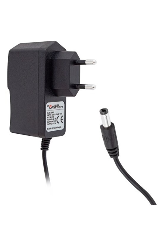 Pm-8118 12 Volt - 1 Amper Priz Tipi Plastik Adaptör 5.5*2.5 Uç