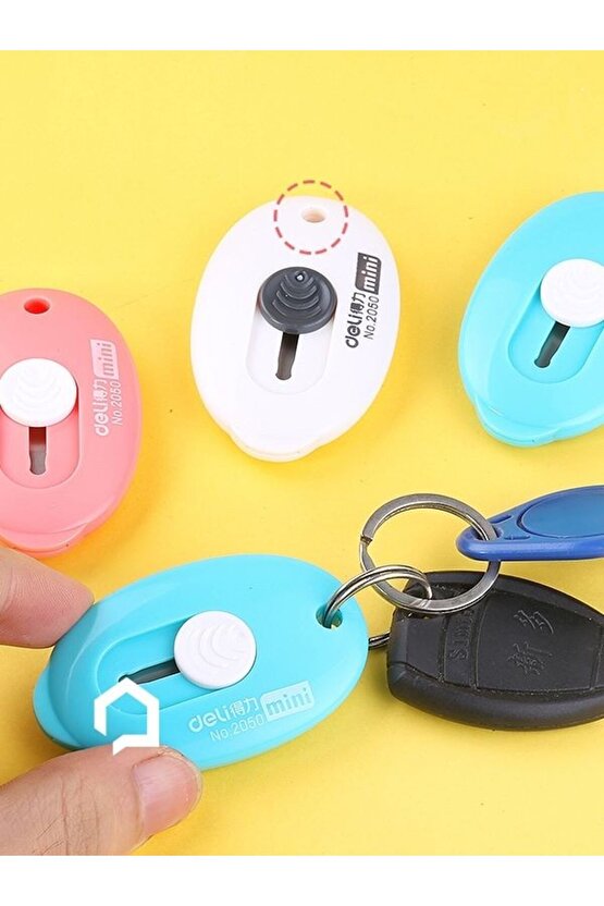 3 Adet Minik Renkli Çelik Bıçaklı Falçata Maket Bıçağı AXE91-L77F