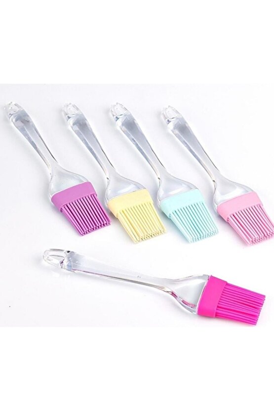 Şeffaf Saplı Mini Silikon Yumurta Fırçası, Mutfak İçin Pratik ve Kullanışlı