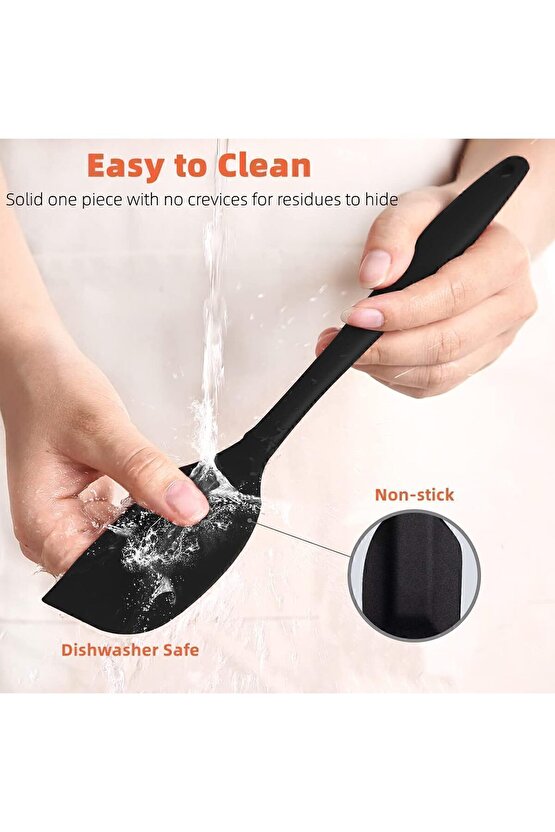 6 lı Takım Yanmaz Yapışmaz Mutfak Pasta Silikon Yumurta Fırçası Kaşık Bıçak Spatula Seti