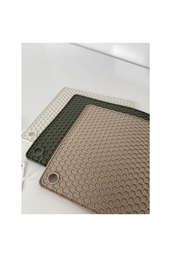 Silikon Kare Nihale Fırın Tutacağı Kalburabastı Kalıbı 3lü Set