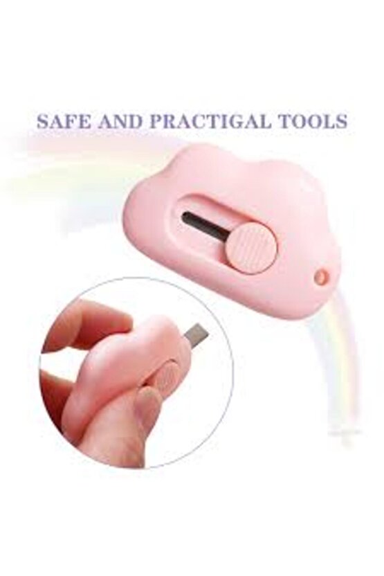 Taşınabilir Mini Bulut Falçata, Maket Bıçağı, Hobi Falçatası 1 adet Pembe