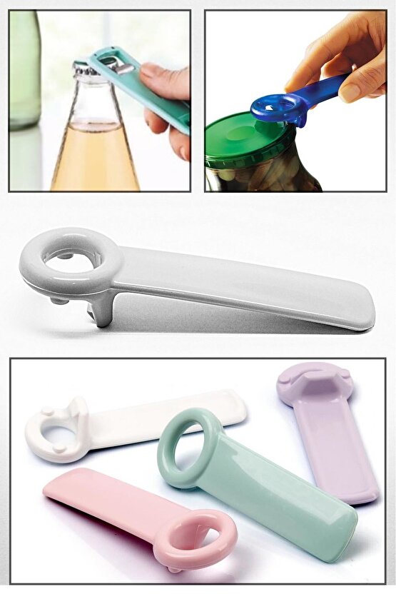 1 Adet Renkli Sert Plastik Şişe Kapağı ve Kavanoz Açacağı KPF4-87K3