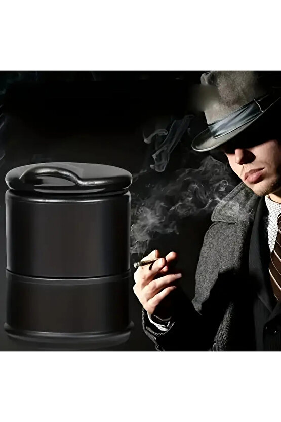 Taşınabilir Oto Araç Içi Mavi Led Işıklı Araba Kül Tablası Oto Küllük (TAŞINABİLİR)