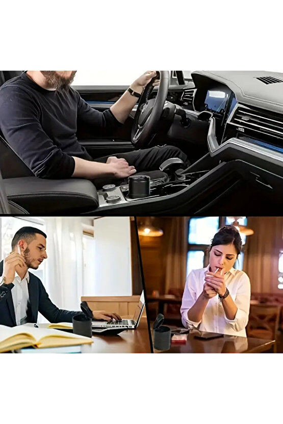 Taşınabilir Oto Araç Içi Mavi Led Işıklı Araba Kül Tablası Oto Küllük (TAŞINABİLİR)