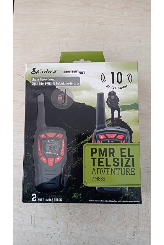 Cobra Pm865 Pmr El Telsizi (2 Adet Cihaz, 2 Adet Pil Seti, 1 Adet Ikili Masa Üstü Şarj Cihazı)