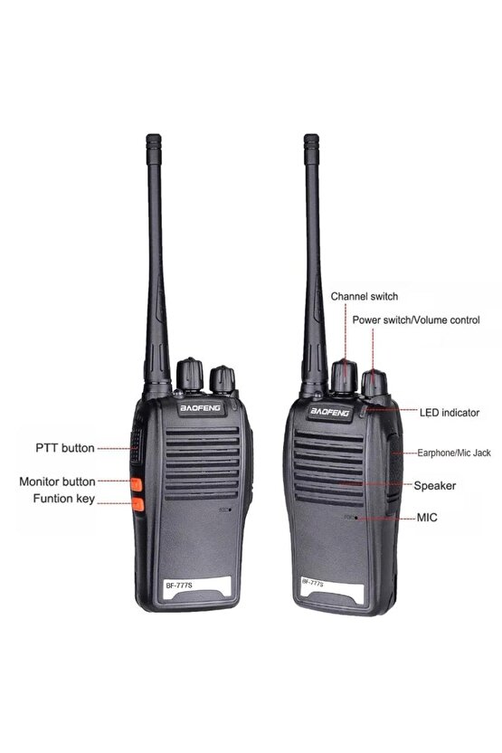 2 li SET Baofeng 777s inşaat şantiye av gezi vale vinç kafe restorant okul telsizi