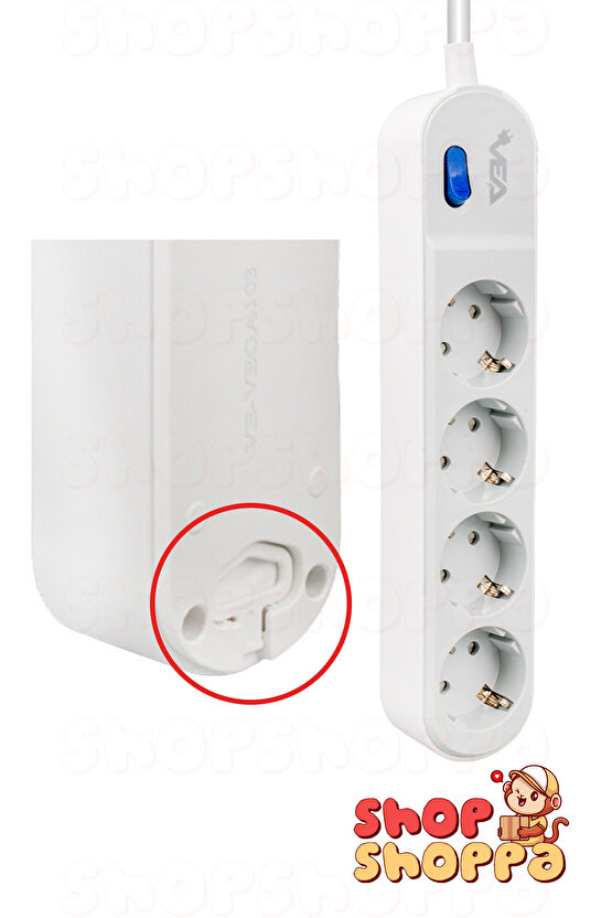 3lü 4lü 5li Akım Korumalı Grup Priz, Anahtarlı, Çocuk ve Yangın Koruması, 3500 Watt, 16 Amper