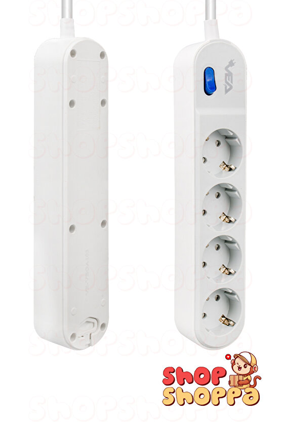 3lü 4lü 5li Akım Korumalı Grup Priz, Anahtarlı, Çocuk ve Yangın Koruması, 3500 Watt, 16 Amper