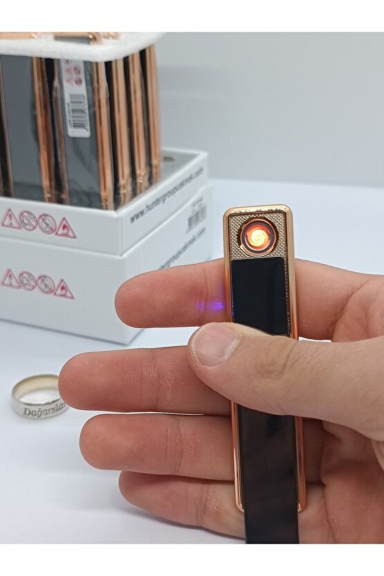 Elektrikli Çakmak Usb Şarjlı Rüzgar Geçirmez