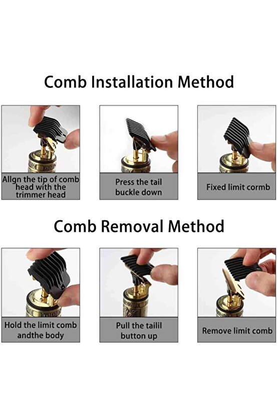 Vintage Pofesyonel Şarjlı Çok Fonksiyonlu Traş Saç Sakal Vücut Kuru Makinası