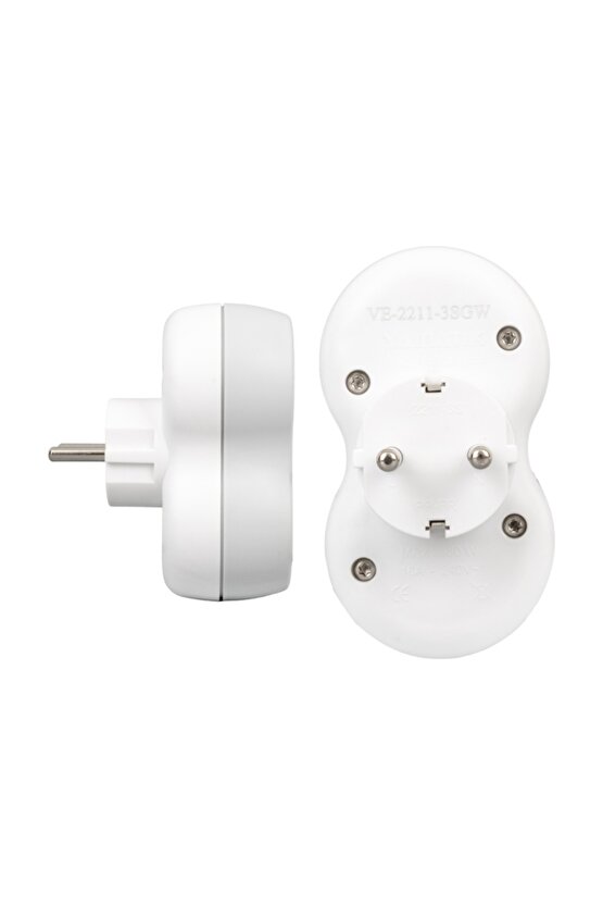 VEA VE-2211-3SGW A CLASS 2Lİ DİKEY ÇOKLU PRİZ (MADE IN MALAYSIA)