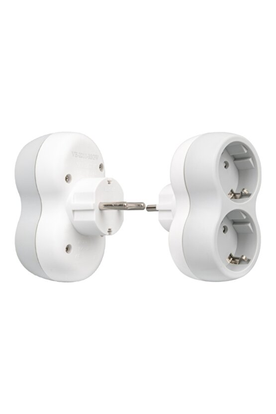 VEA VE-2211-3SGW A CLASS 2Lİ DİKEY ÇOKLU PRİZ (MADE IN MALAYSIA)