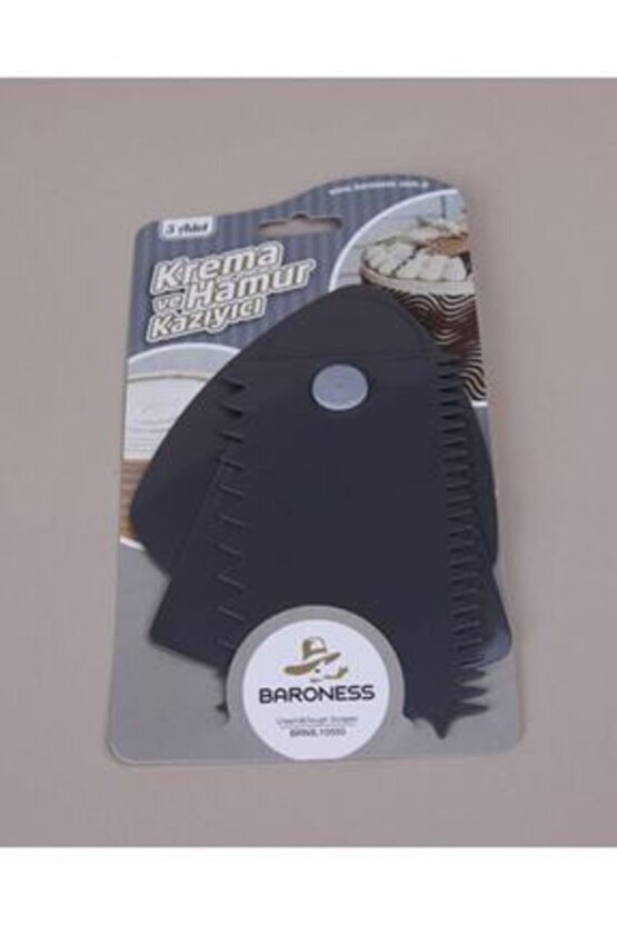 Krema Ve Hamur Kazıyıcı 3 Lü Set Gri