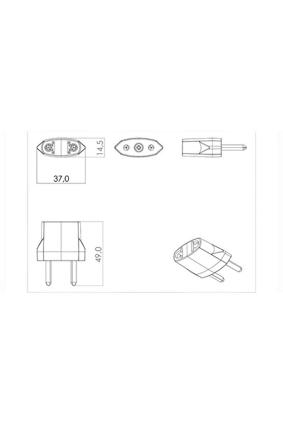 Amerikan Fiş Çevirici Seyahat Fişi Amerikan Türk Dönüştürücü Adaptör