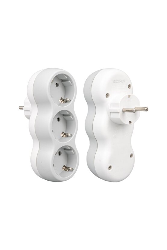 Ve-2211-3gw A Class 3lü Dikey Çoklu Priz (MADE IN MALAYSIA)