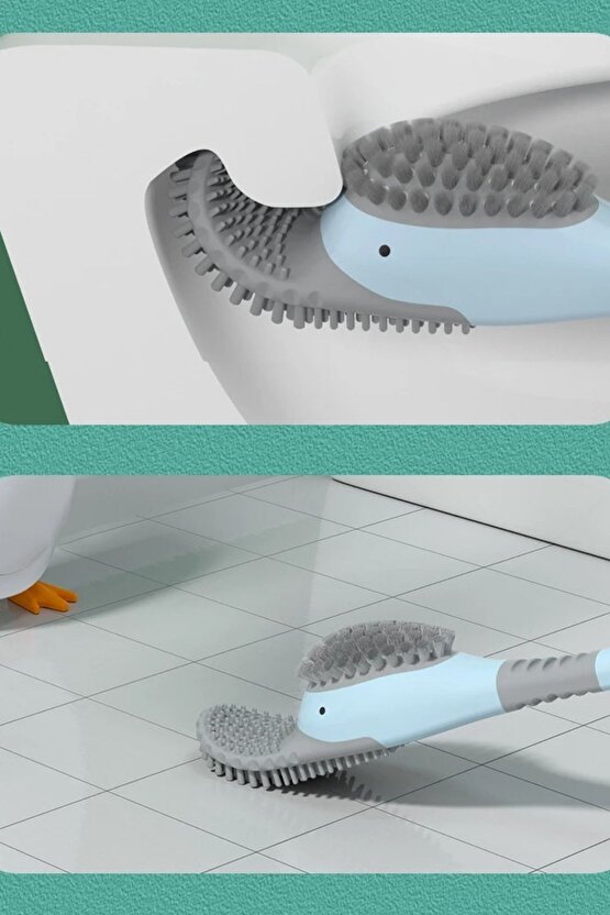 2li  Plastik Slikon Tuvalet Temizleme Fırçası Wc Fırçası Klozet Fırçası Detay Fırçası Dahil