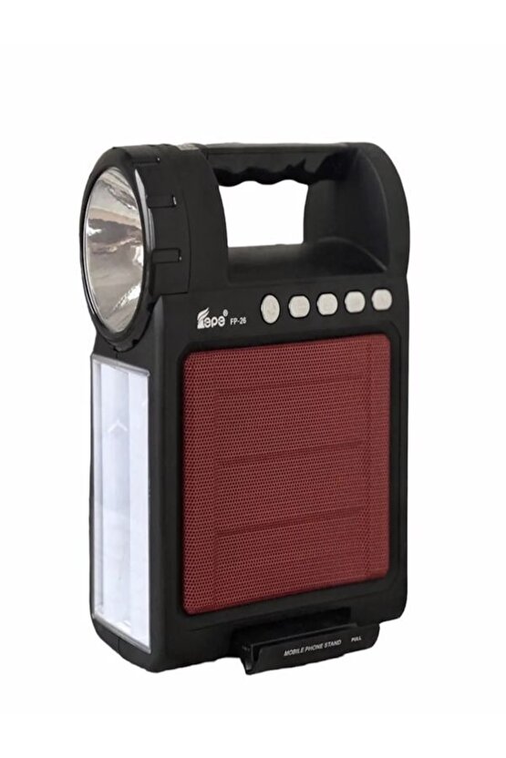 5-10 Saat Telefon Standlı Fm Radyolu Bluetoothlu Şarjlı El Feneri Işıldak Hoparlör Hoparlör İthalat