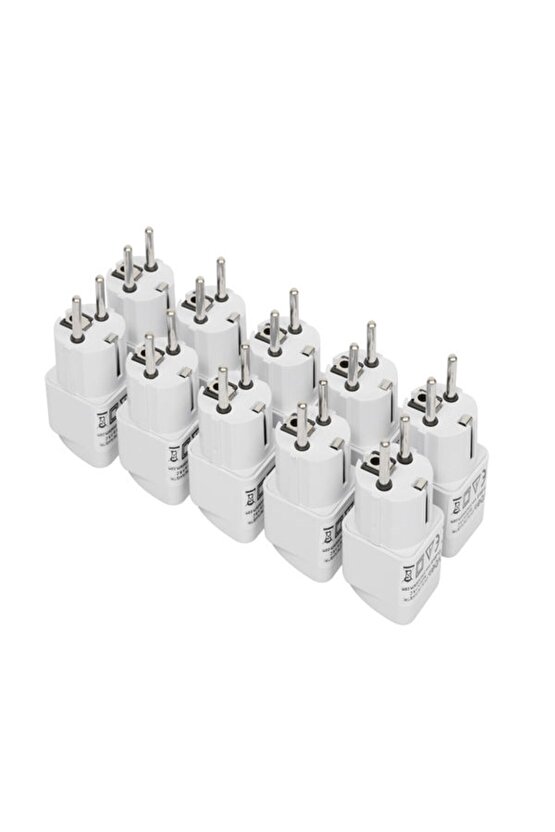 10lu Ekonomik Paket Ingiliz Fişi Çevirici 220v Fiş Priz Dönüştürücü