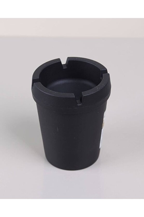 Kelepir Fırsatlar 5 Adet Koku Yapmayan Hazneli Pratik Siyah Yuvarlak Yanmaz Küllük